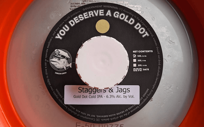 Recipe: Gold Dot Staggers & Jags Cold IPA
